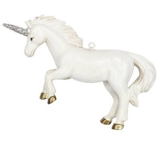 Resin White Unicorn 14cm